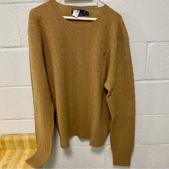 Polo Ralph Lauren Lambswool Sweater Tan XL - Picture 2 of 9